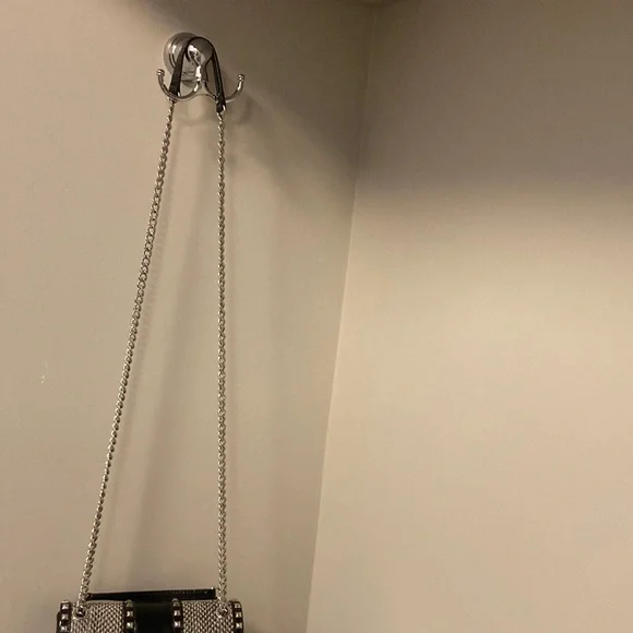 Michael Kors Black Patent Studded Chain Shoulder or Crossbody - Picture 9 of 11